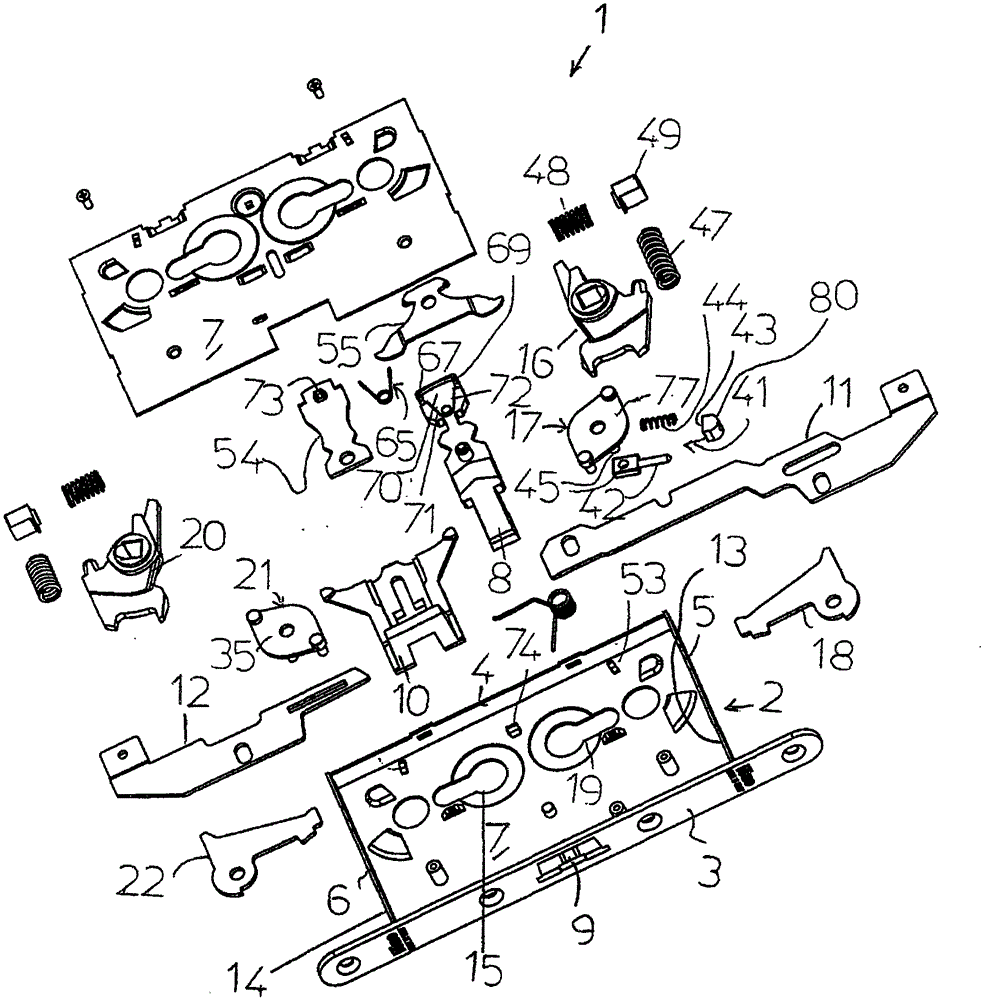 Two-handed mortise door lock