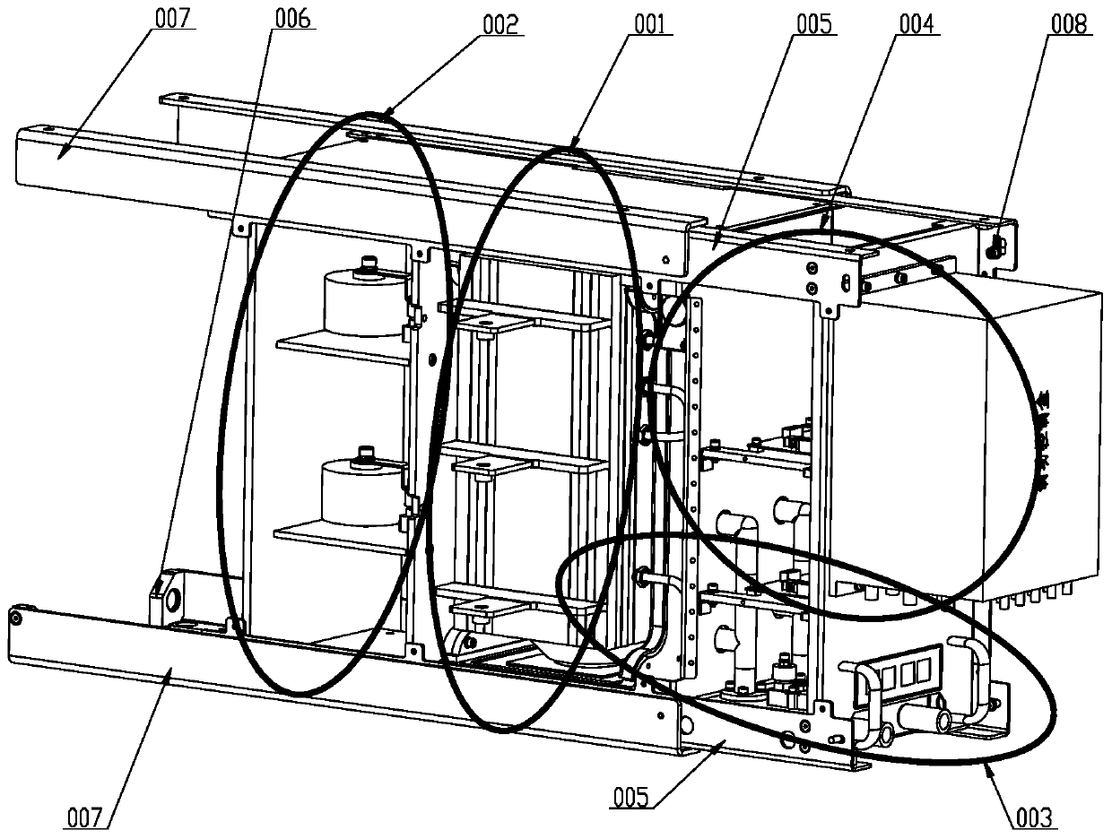 Combined high-capacity wire feeding and braking unit structure based on crimping type IEGT