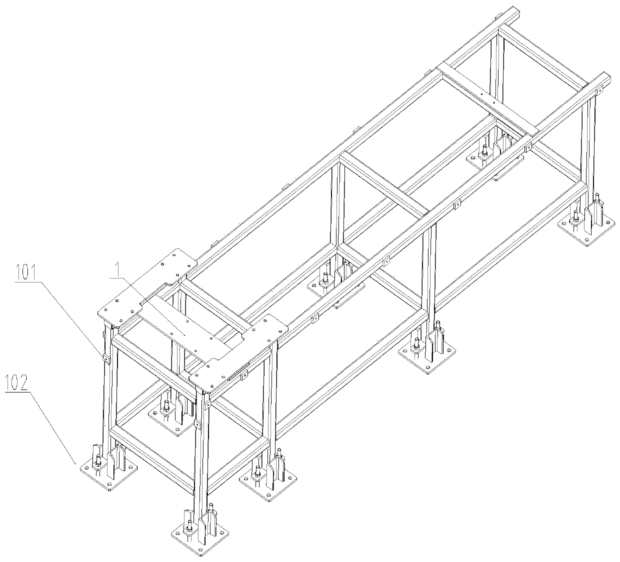 Automatic cleaning device for sliding plate combined assembly trolley track