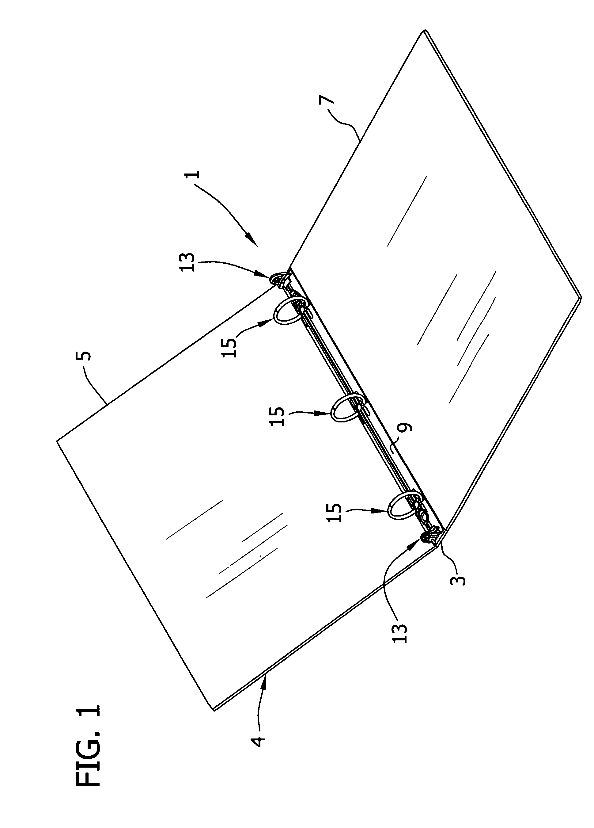 Ring binder mechanism with reinforced hinge plates