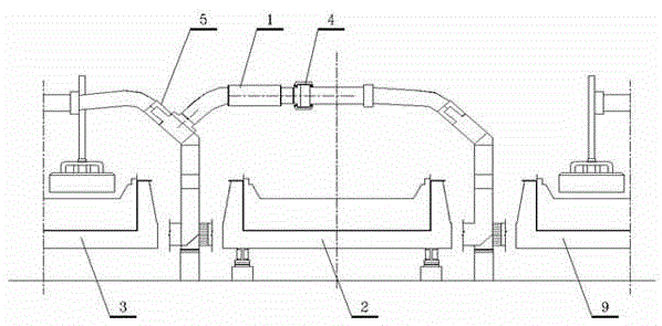 A live welding compensation device under full current for aluminum electrolytic cell series