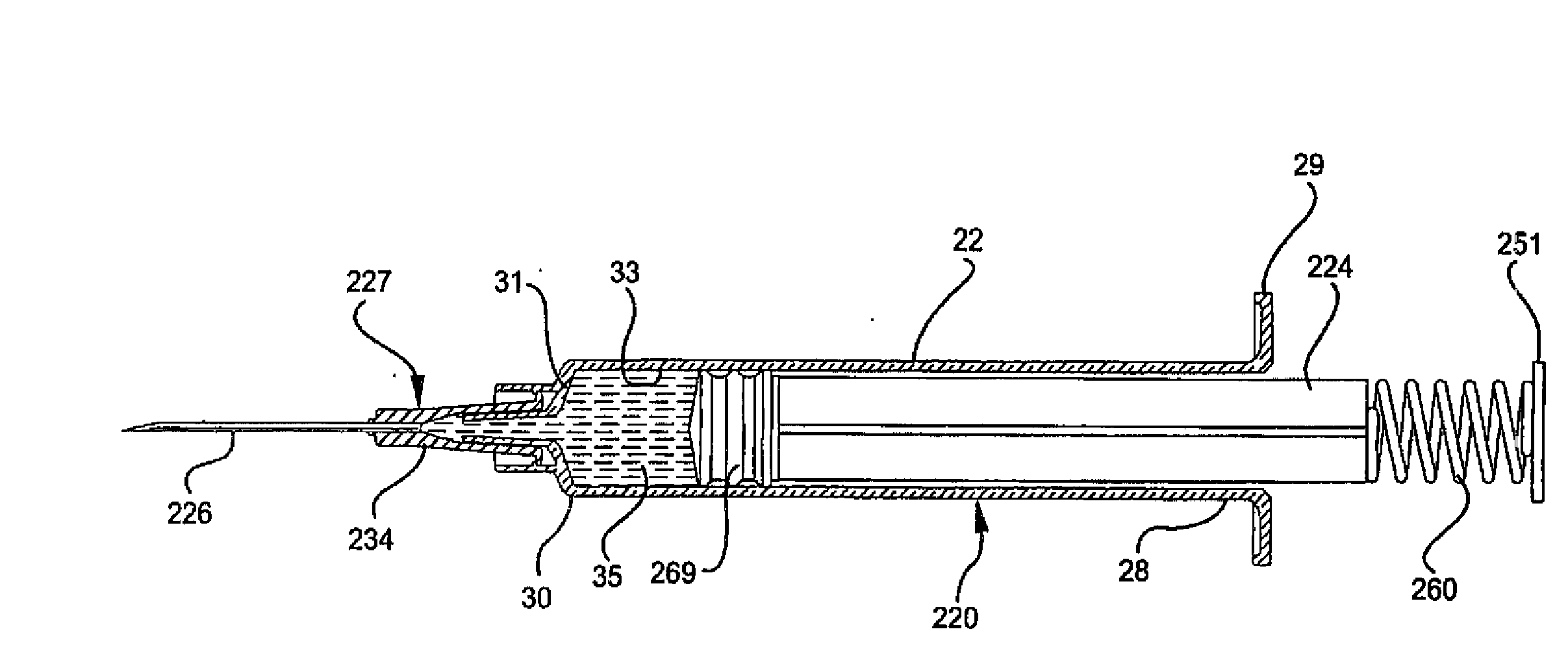 Flush syringe having compressible plunger