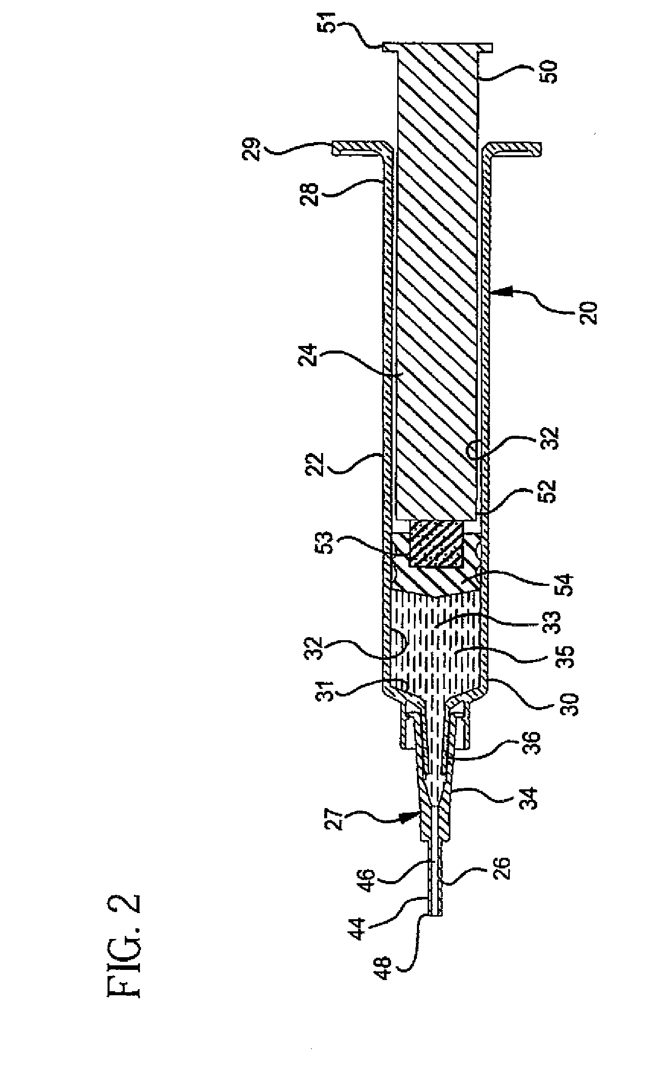 Flush syringe having compressible plunger