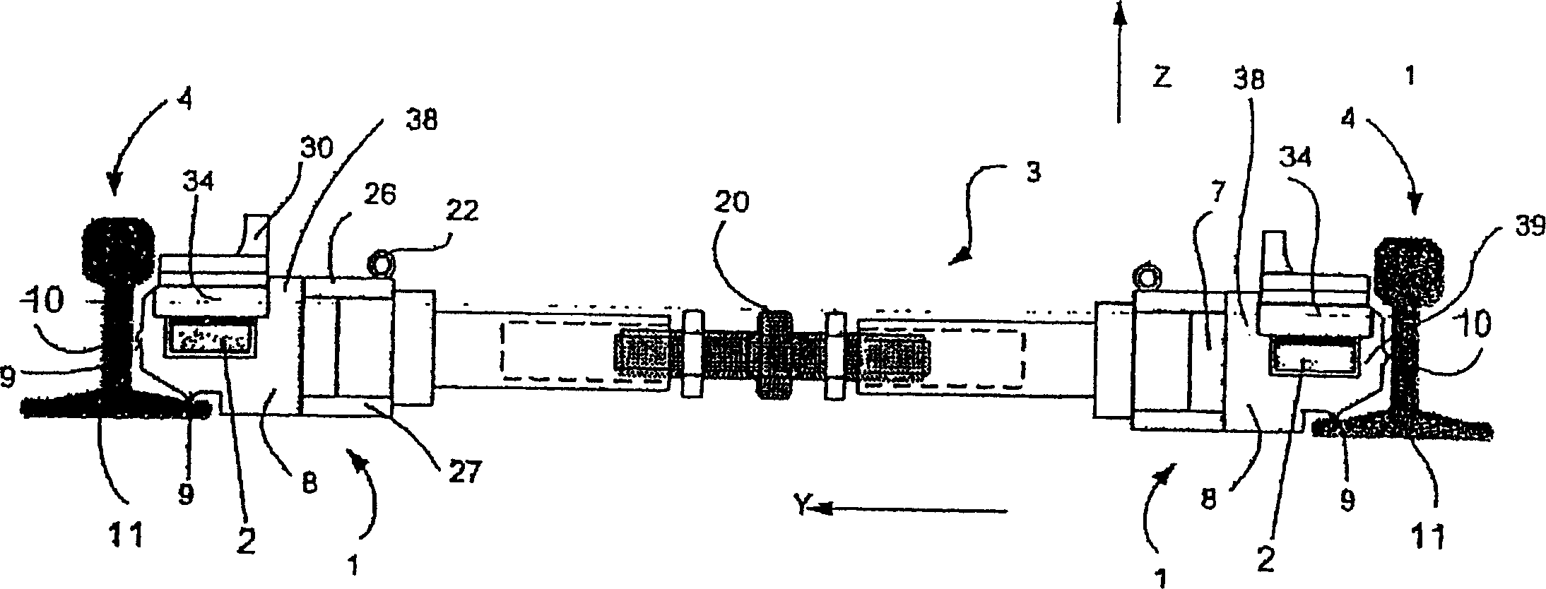 Measuring device for vehicle wheel load