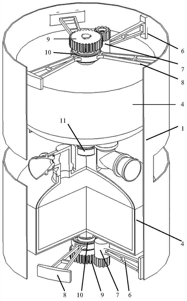 Rotary control solid attitude and orbit control engine