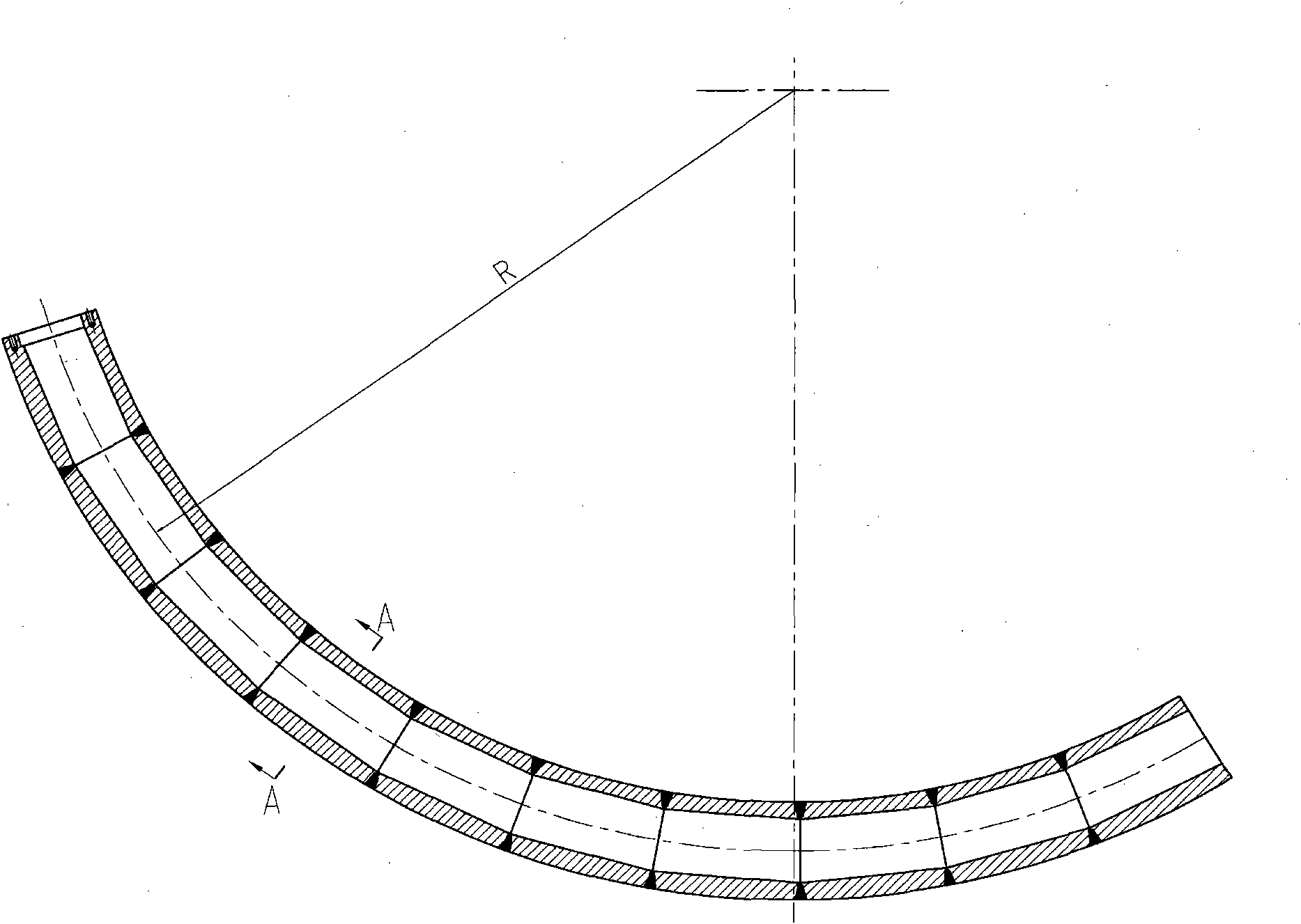 Device and method for machining inner hole of bent pipe of nuclear power main pipeline