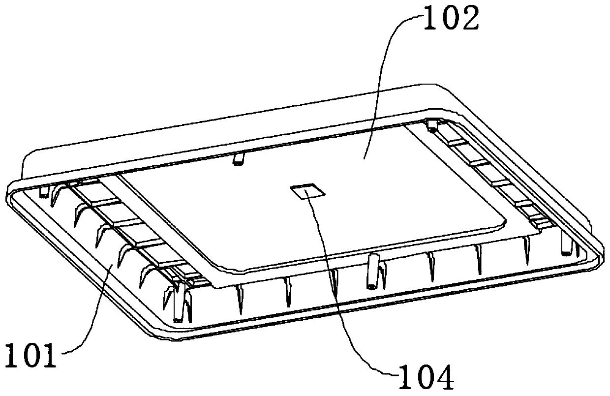 Electromagnetic oven temperature sensing structure and method