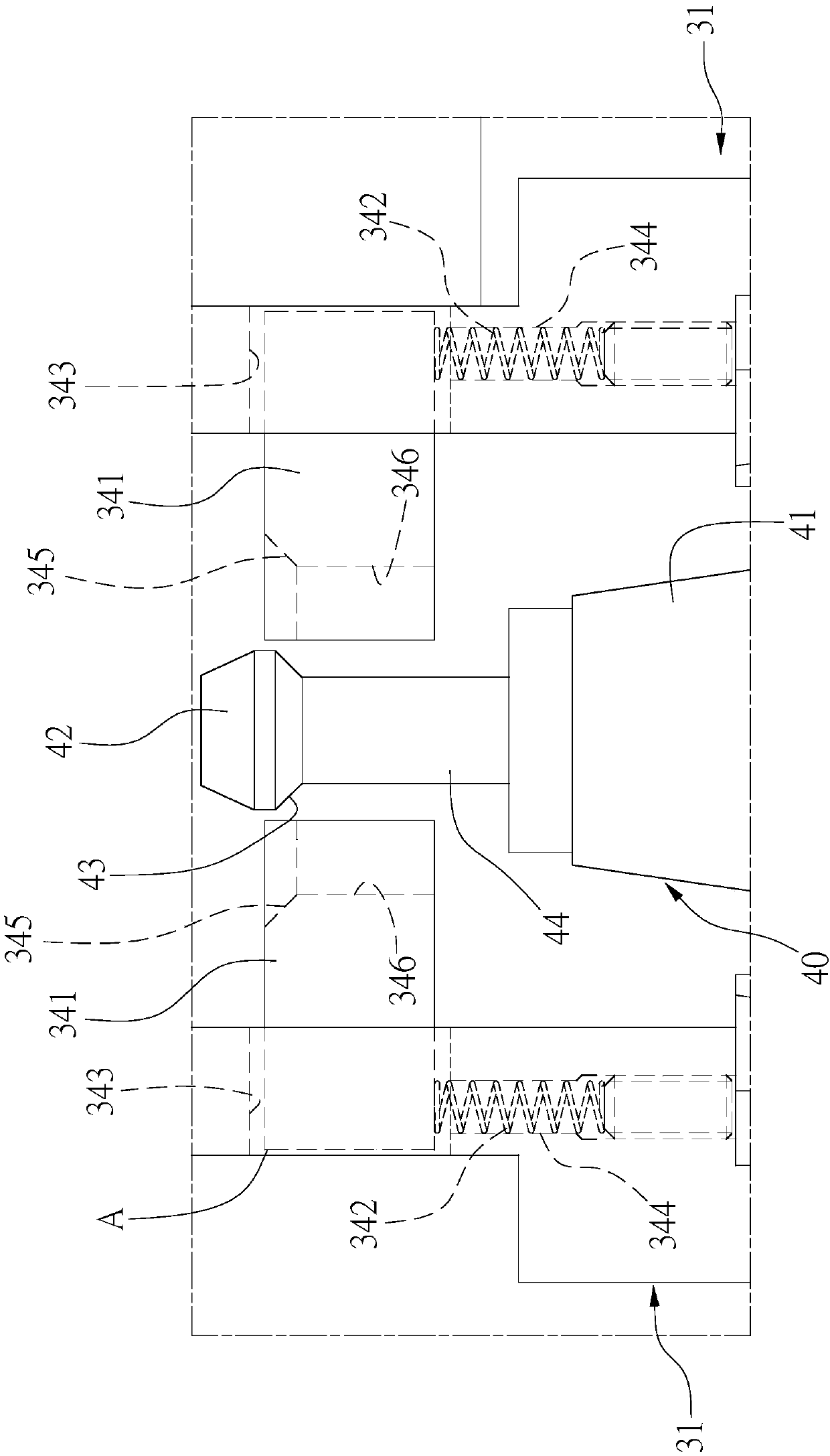 Cutter clamping structure of tool changing mechanism