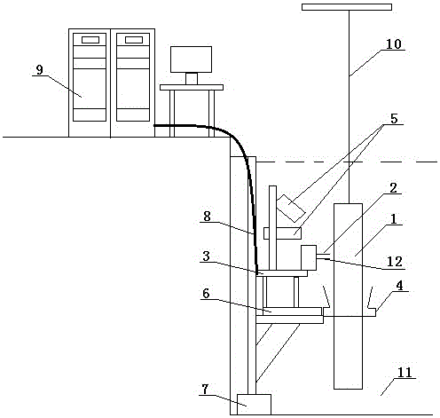 Post-irradiation fuel rod underwater diameter measuring system and measuring method thereof