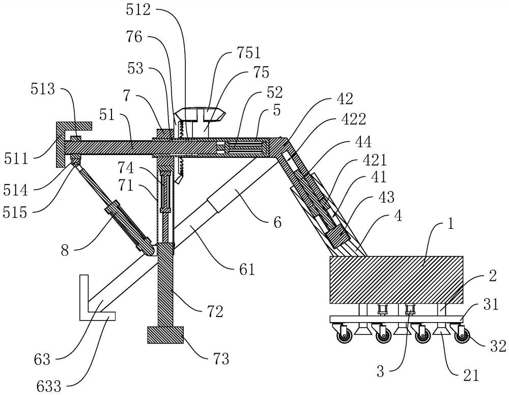 Anti-toppling structure in building demolition process and method thereof