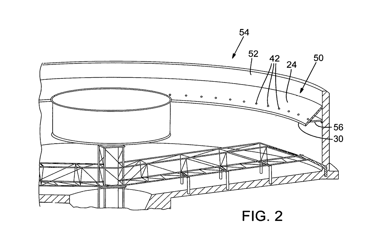 Submerged clarifier launder