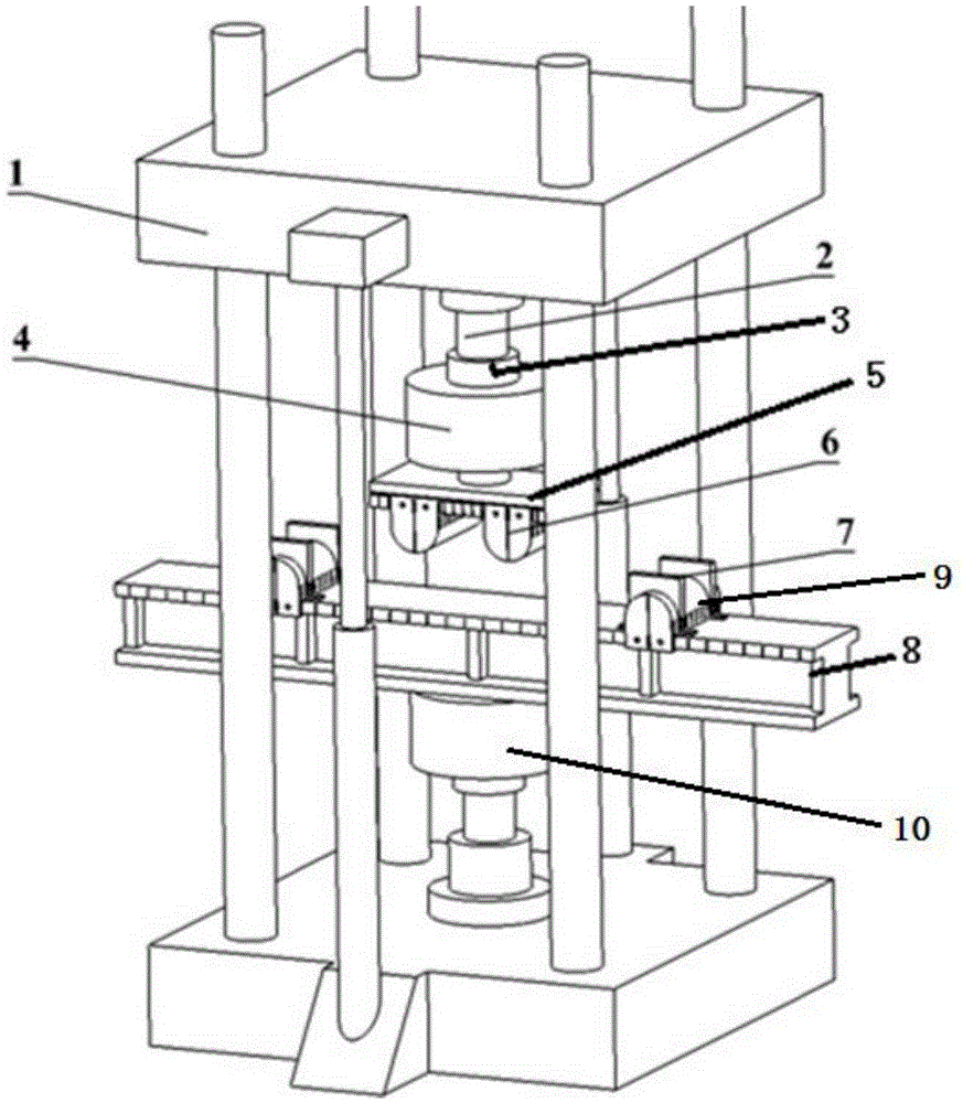 Span-adjustable bending test clamp with positioning function