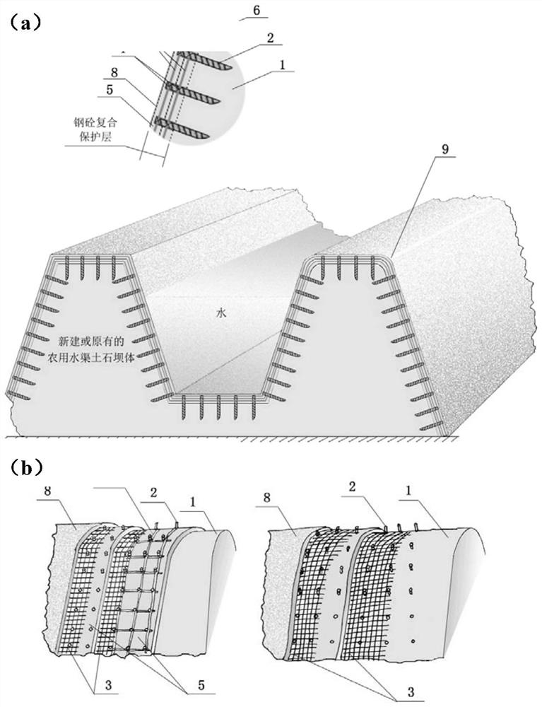 Whole-body huddling dam and earth-rock dam body reinforcing and reconstructing device and construction method