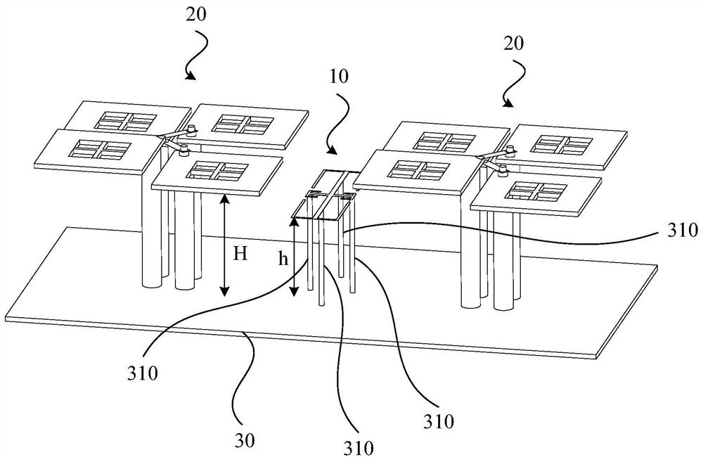 Dual-polarized array antenna and decoupling structure