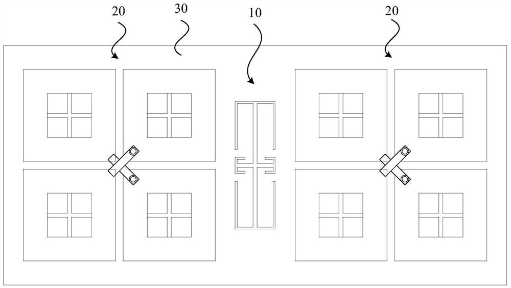 Dual-polarized array antenna and decoupling structure