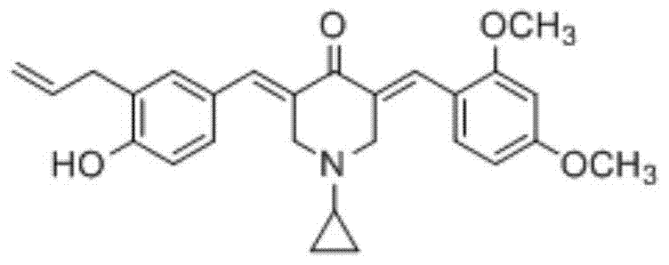 A kind of curcumin analog containing n-cyclopropane substitution and its pharmaceutical application