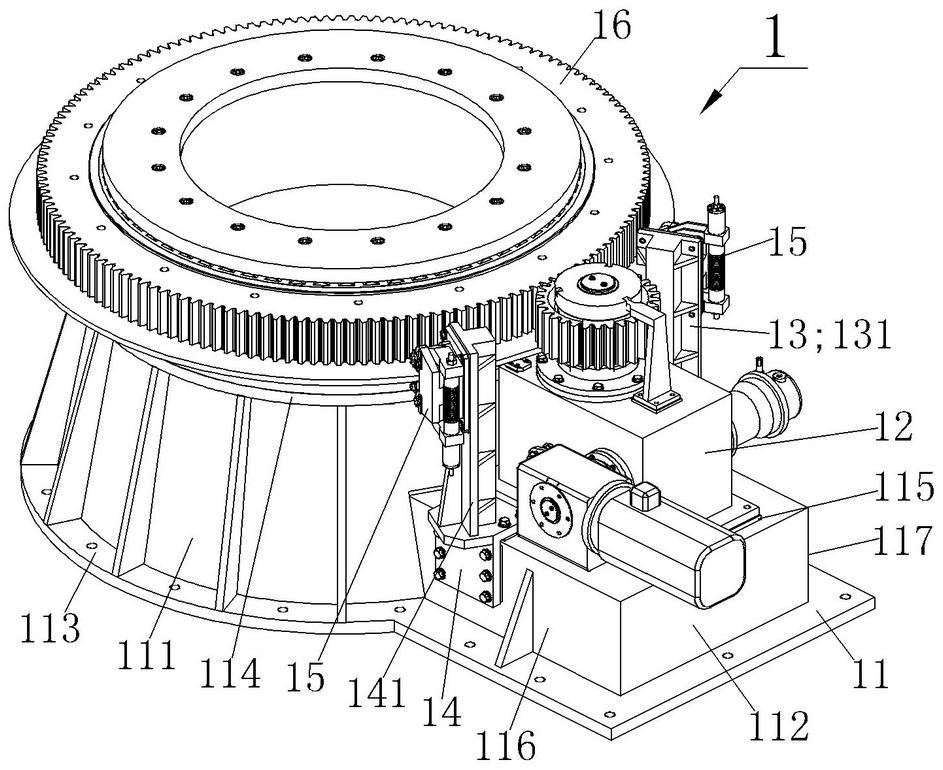 A ladle turntable