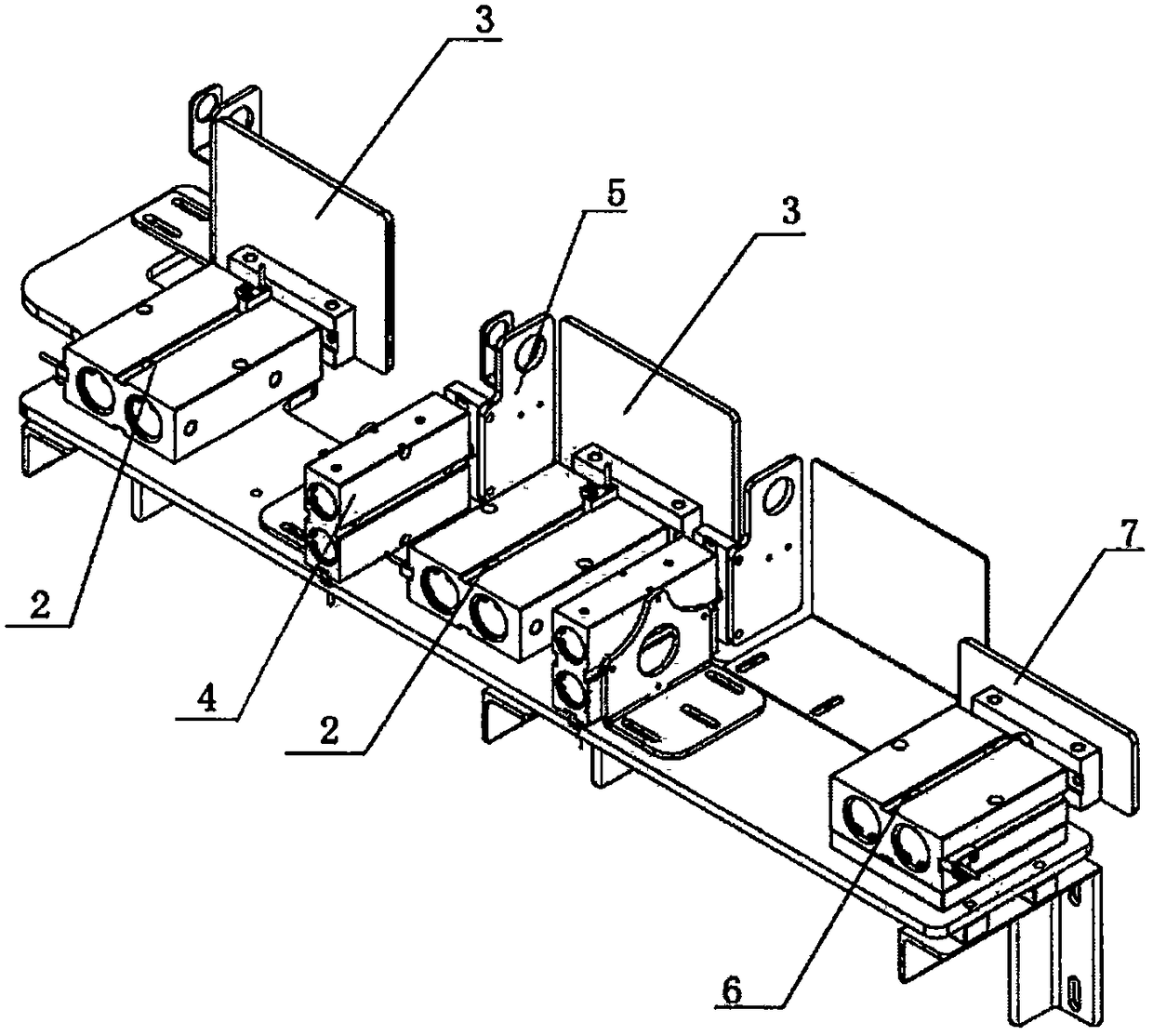 Stop lever type double-channel membrane packaging machine