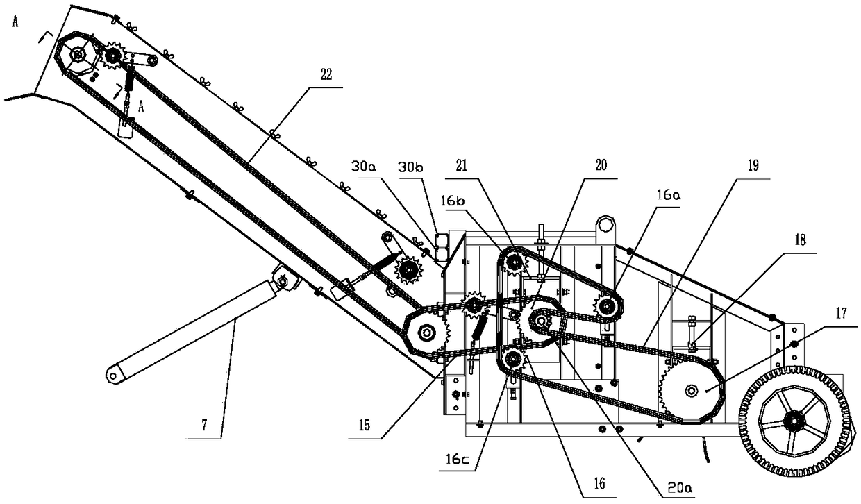 Improved structure of peanut combined harvester conveying apparatus