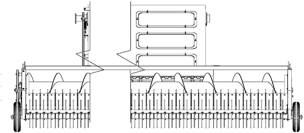 Improved structure of peanut combined harvester conveying apparatus