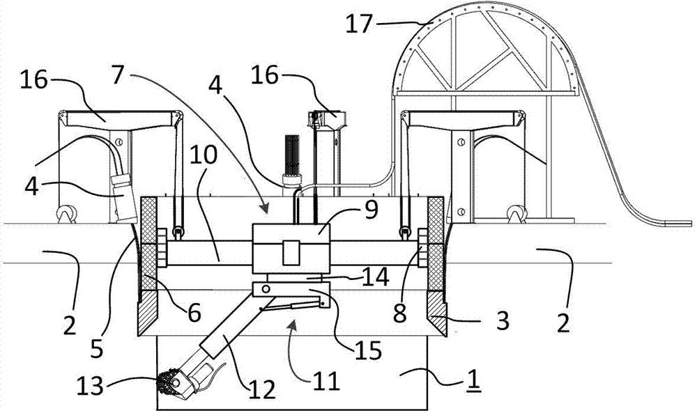 Method for applying large-diameter well sinking by utilizing underground shaft robot