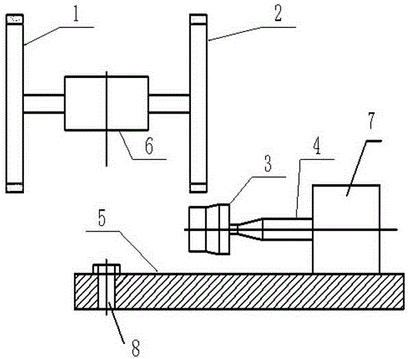 Processing method of hard alloy oval die head and device for achieving method