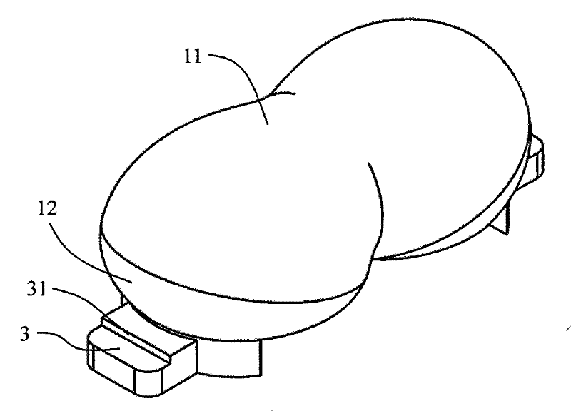 Large-angle secondary light-distribution lens of LED streetlamp and manufacturing method thereof