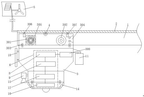 Rail robot device applied to bridge and tunnel traffic accident prevention