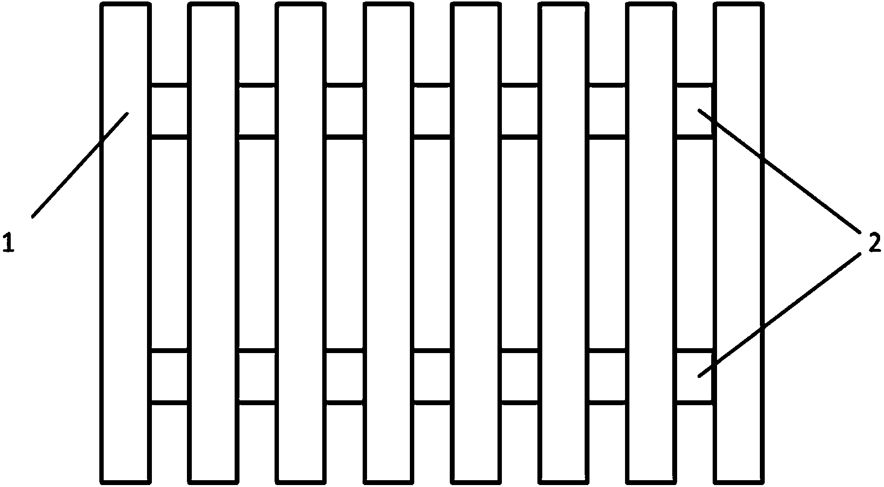 Supporting bar favorable for dissipating heat of oil-immersing amorphous alloy transformer