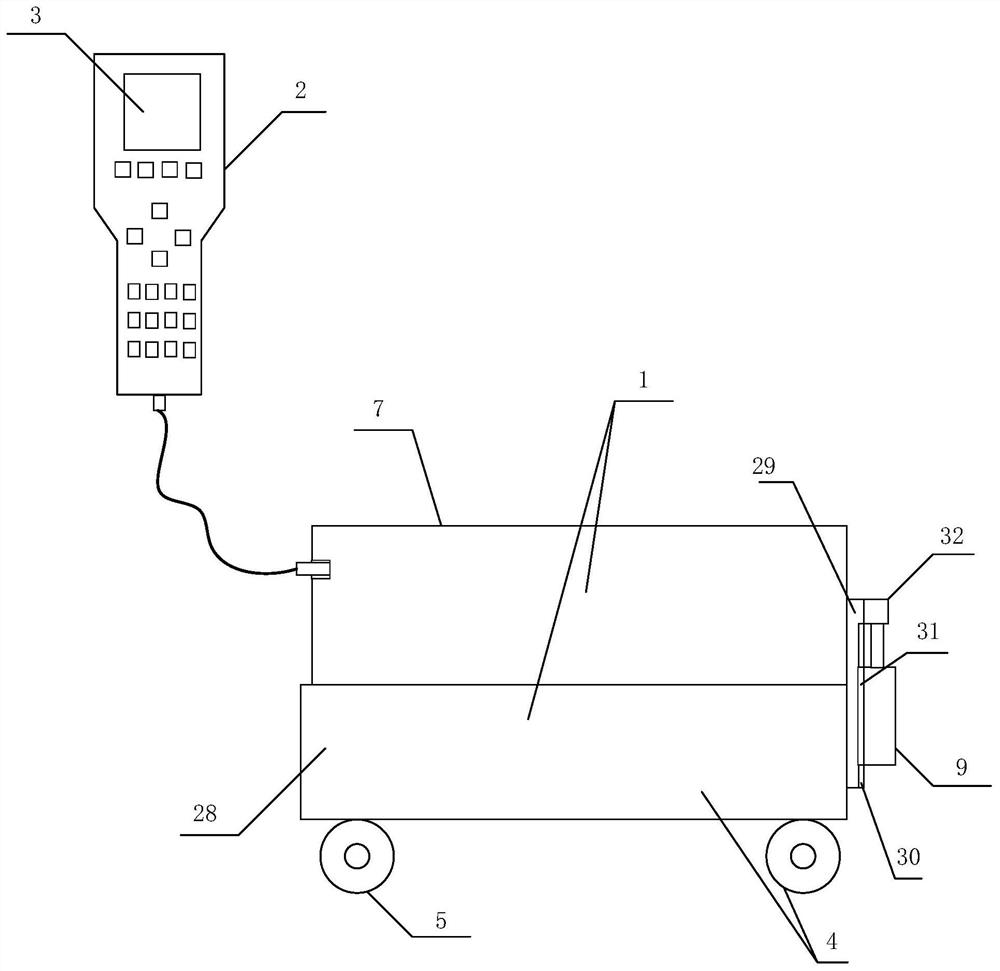 Full-automatic tritium surface pollution inspection system and application method