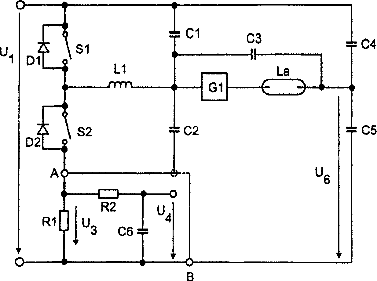 Electronic ballast, lighting device and method for operating high-pressure discharge lamps