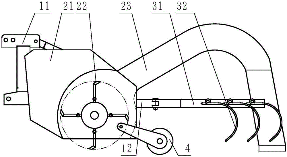 The method of stalk crushing and mulching film recovery operation