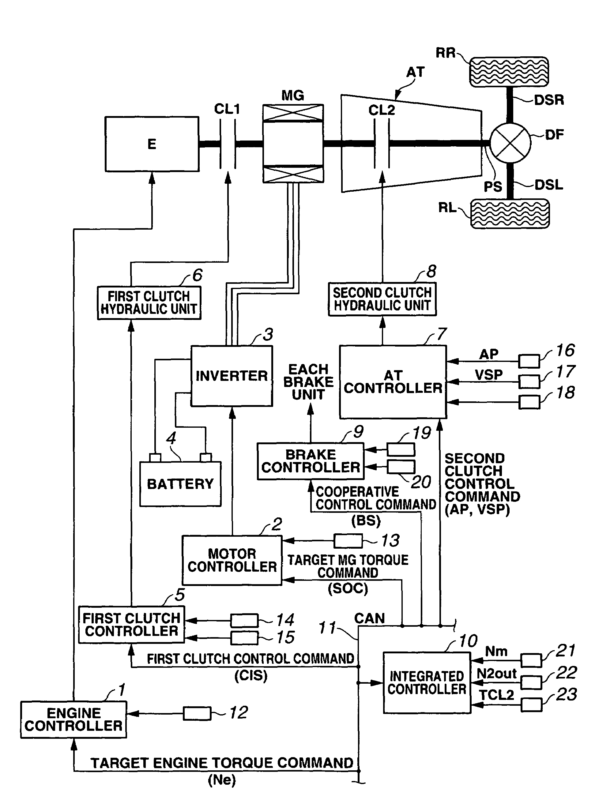 Mode transition control system for hybrid vehicle