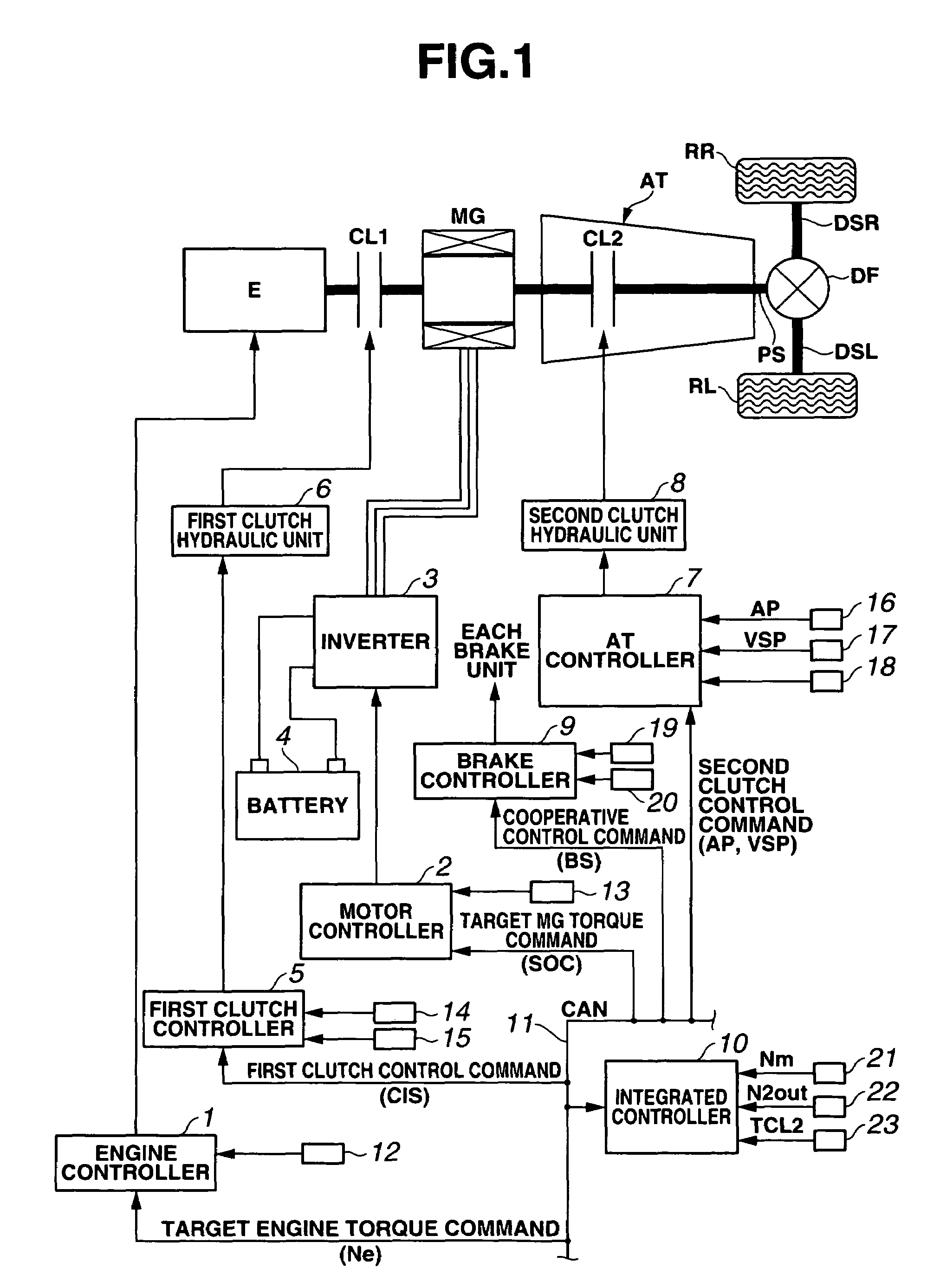 Mode transition control system for hybrid vehicle