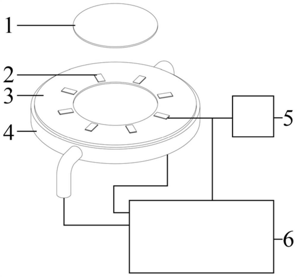 Wall-surface-replaceable temperature-controllable wall-impinging liquid film measuring device