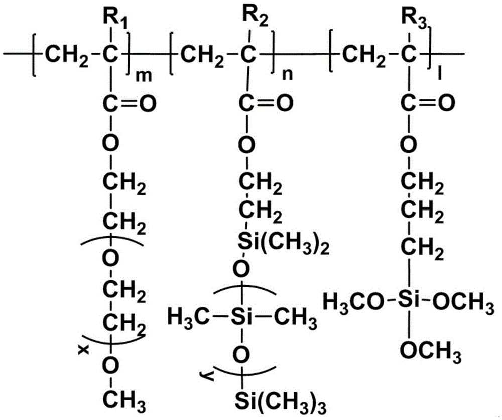 Multifunctional amphiphilic comb-type polymer modifier, and preparation method and application thereof