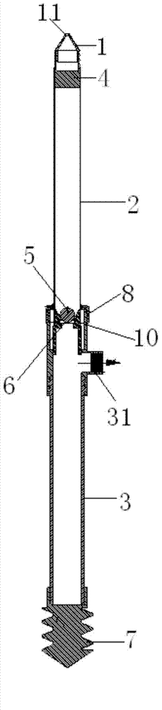 Self-lifting sprinkling irrigation device capable of drilling soil bidirectionally