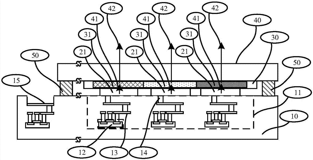 Full-color semiconductor light emitting micro display and manufacturing process thereof