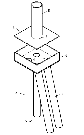 Alternately oblique and straight pile group-pile cap-superstructure similarity model manufacturing formwork