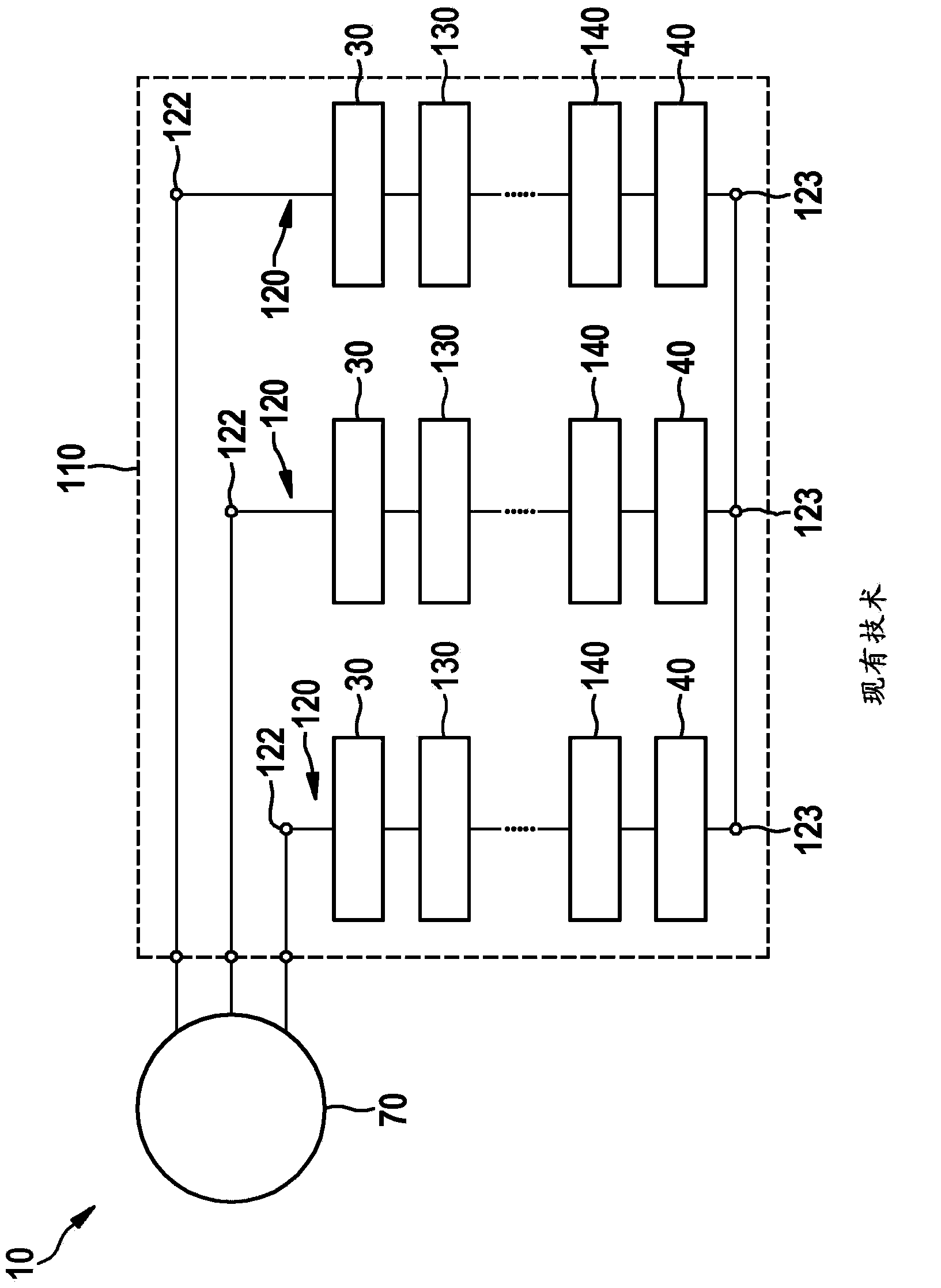 Method for operating an electric traction drive system with a battery direct inverter and associated control apparatus