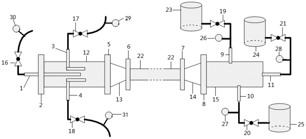 Vacuum-assisted grouting system with multiple grouting ports for abandoned pipelines