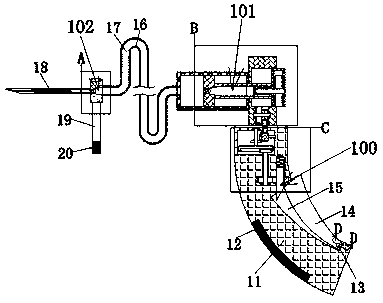 Anesthesia injection device for surgery