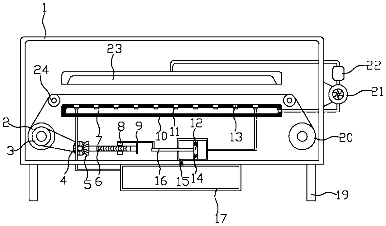 Progressive waste heat circulation drying system for fabric