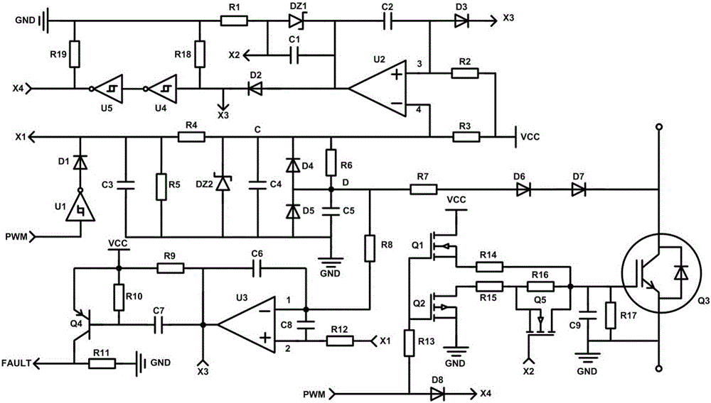 Driving protection circuit applied to fully-controlled electric power electronic device