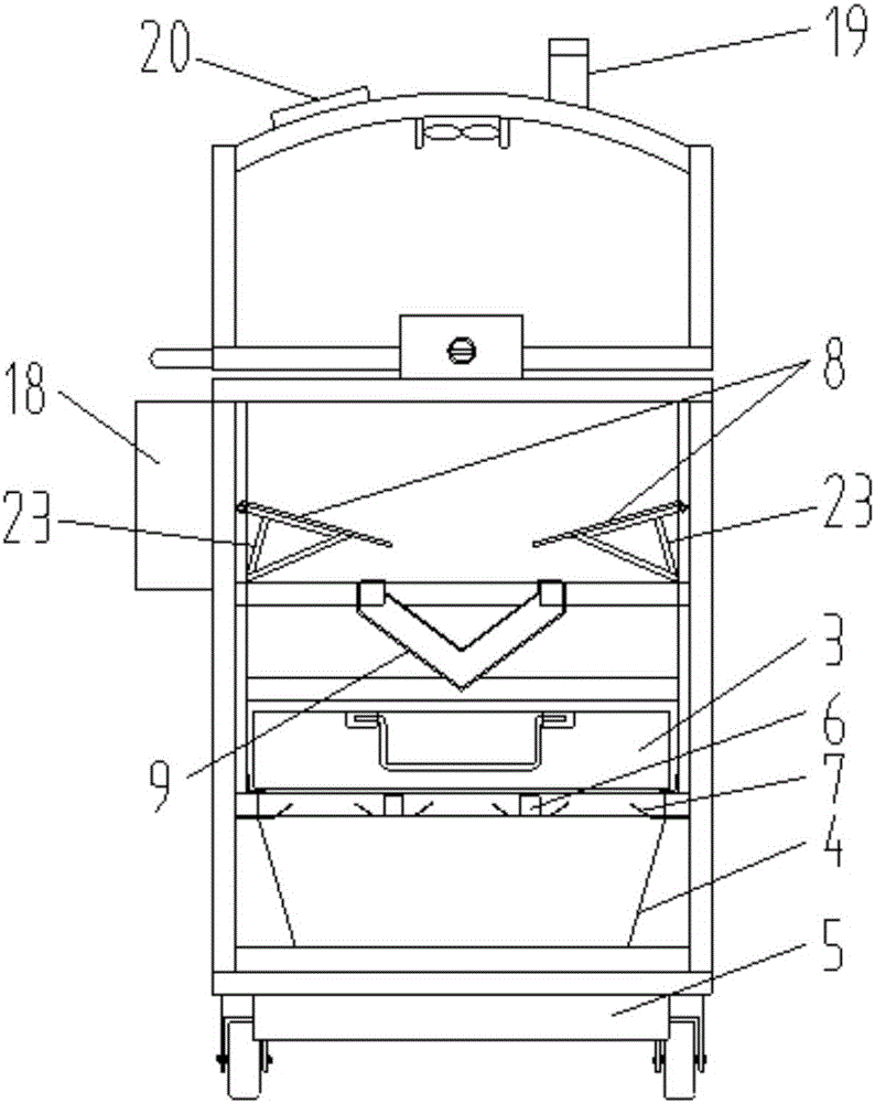 Smokeless barbecue device and machining method