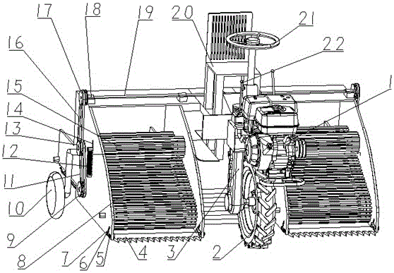 Double-bed two-stage panax notoginseng harvester