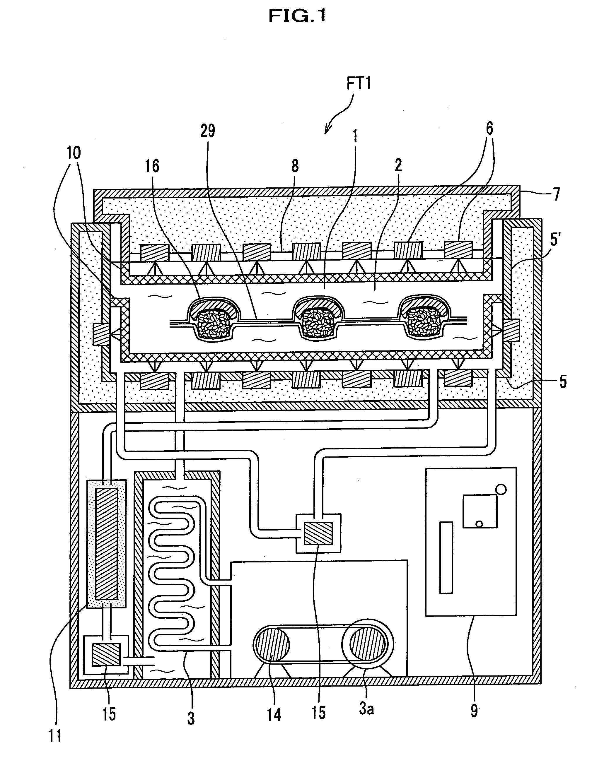 Freezing and thawing apparatus and thawing method of frozen stuff