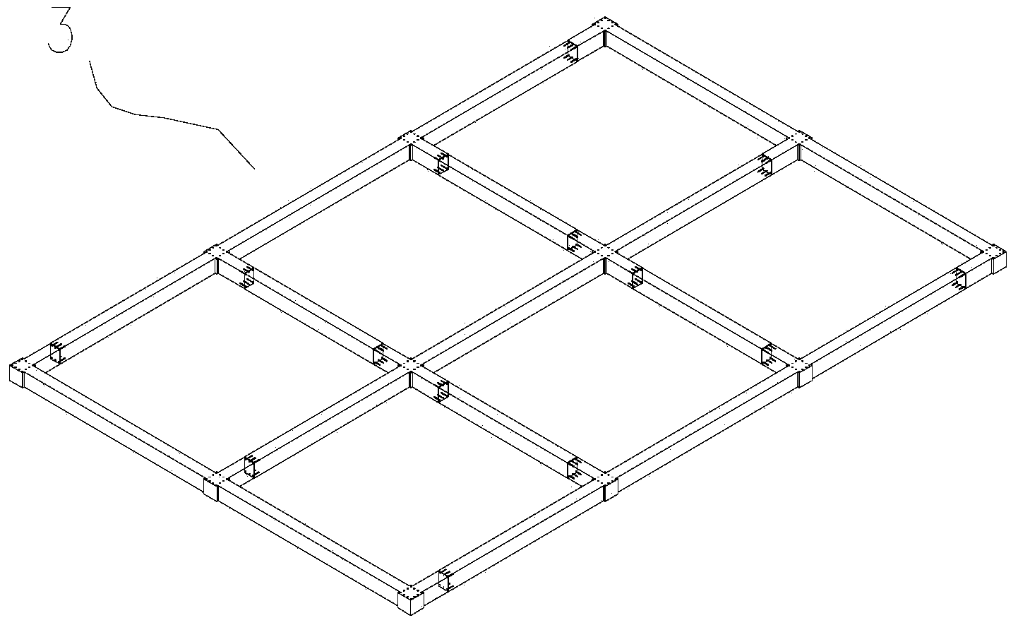 Multilayer stereotactic frame assembled by prefabricated reinforced concrete members