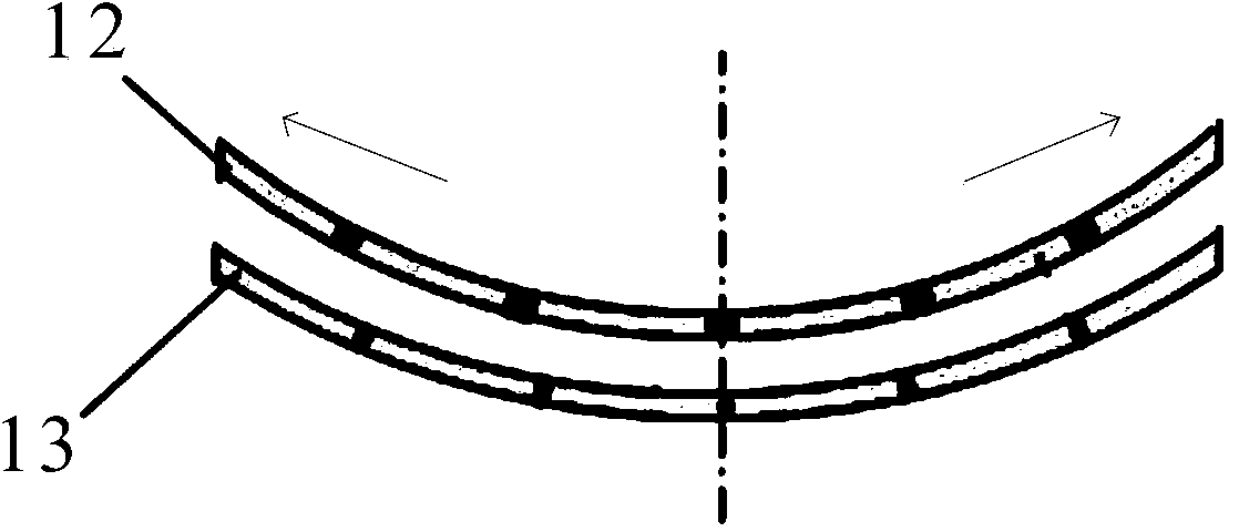 Curved display panel and curved display device