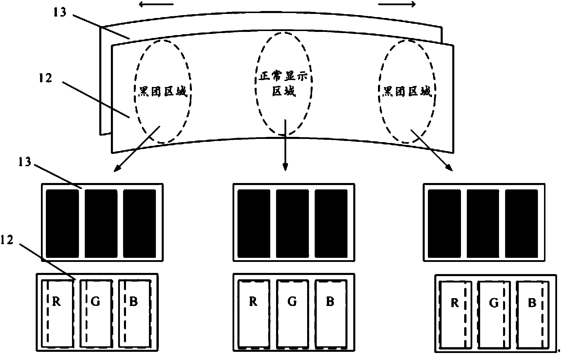 Curved display panel and curved display device